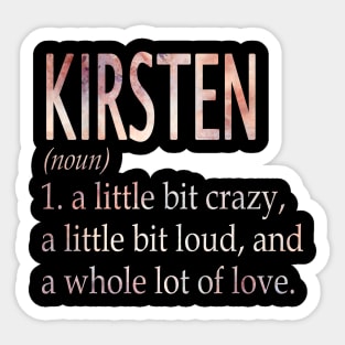 Kirsten Girl Name Definition Sticker